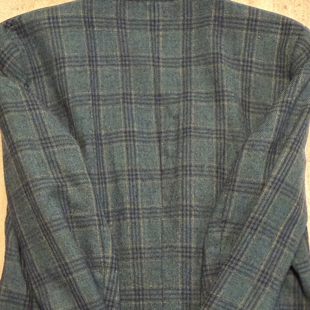 Tiglio Luxe Hunter Green w/Black Windowpane Veneto Wool | EUC | Sz 42R - Picture 8 of 9